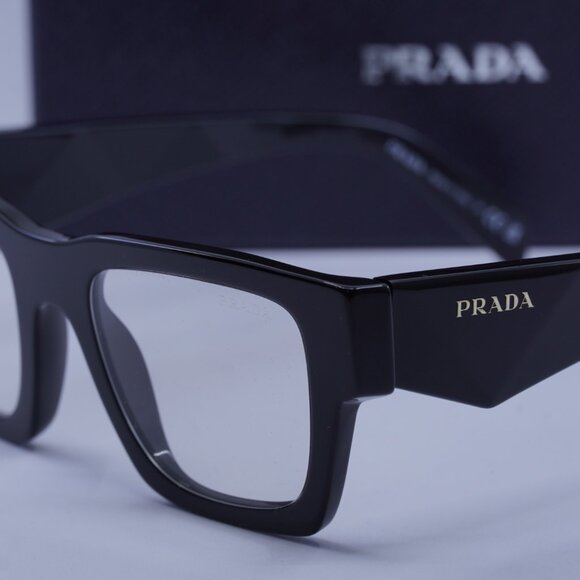 Prada PRA06S 16K08N Square Sunglasses – Black\\Clear Blue Light Filter main image 10